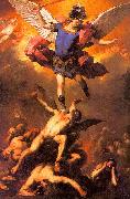  Luca  Giordano The Archangel Michael Flinging the Rebel Angels into the Abyss Spain oil painting artist